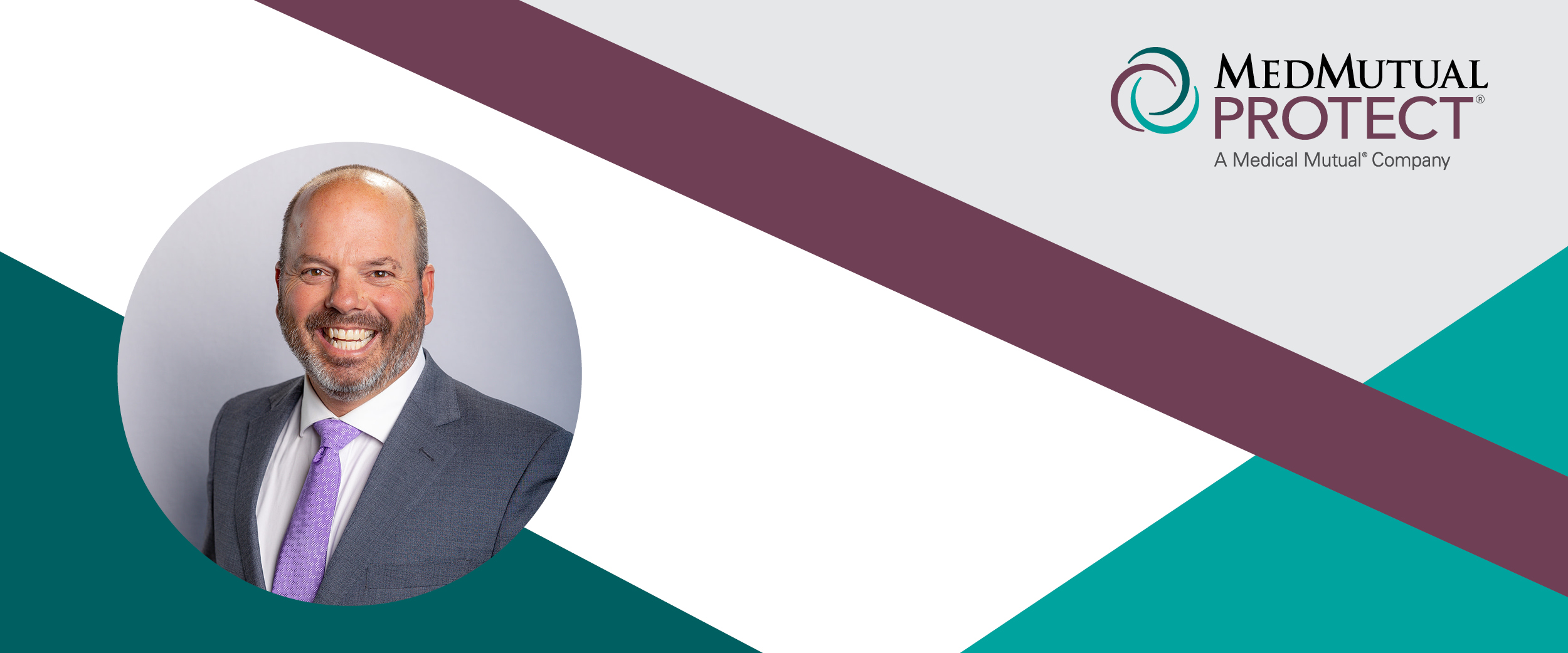 Header image containing a headshot of MedMutual Protect, agent manger, Jason Dear.