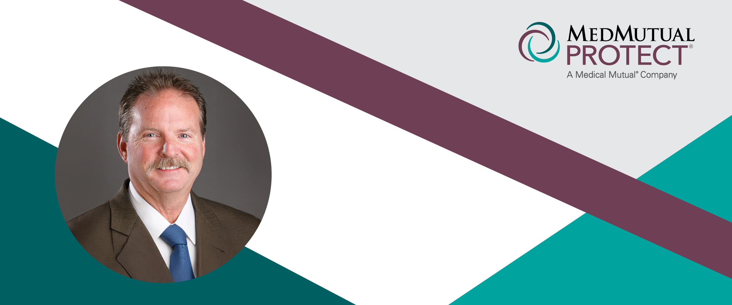 Header image containing a headshot of MedMutual Protect, agent manger, Jerry Daniel.