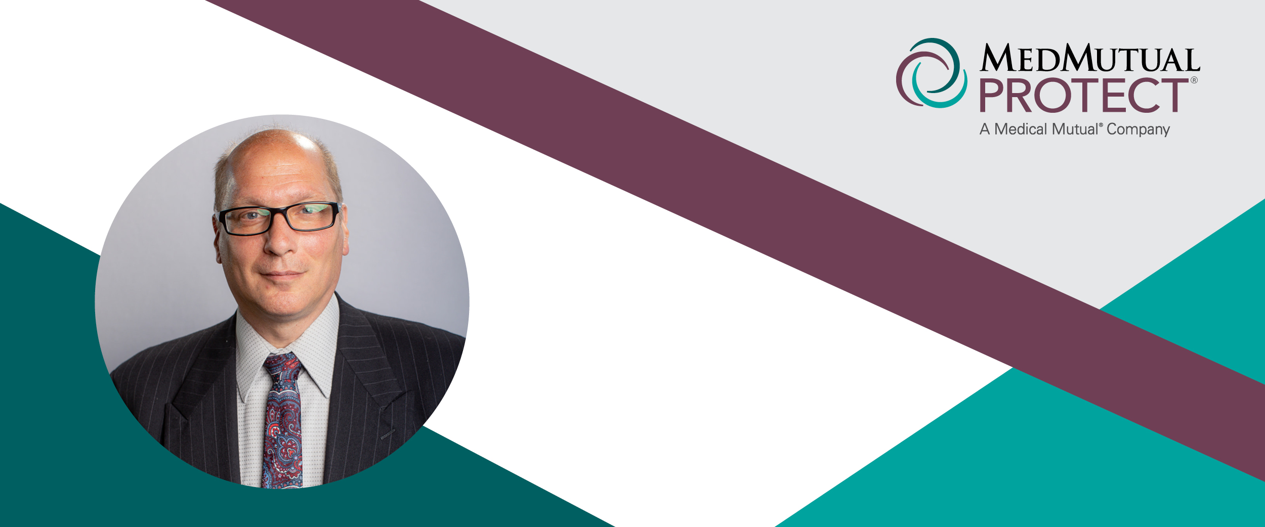 Header image containing a headshot of MedMutual Protect, agent manger, Jerry Lehman.