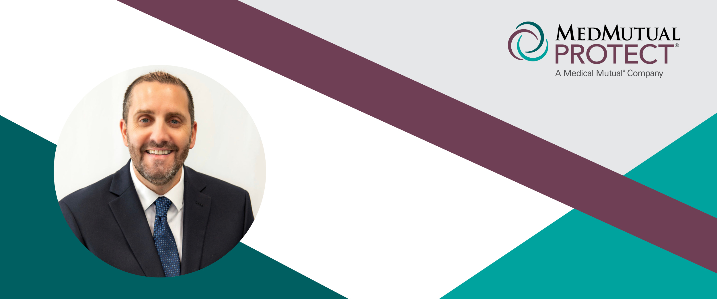 Header image containing a headshot of MedMutual Protect, agent manger, Joe Massimino.