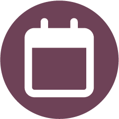 Purple calendar icon.