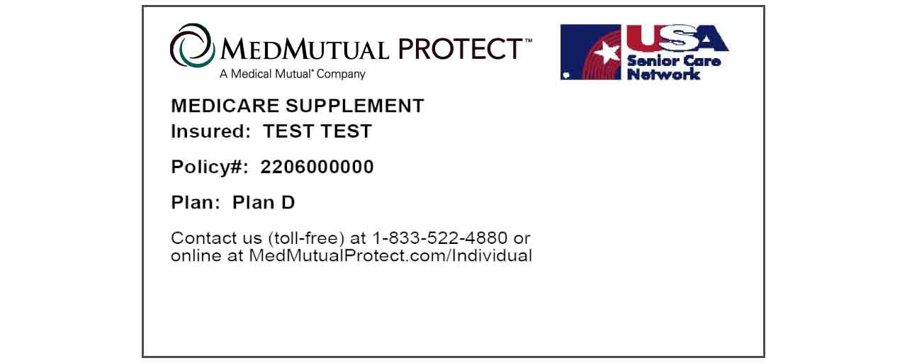 An example of a MedMutual Protect identification card.